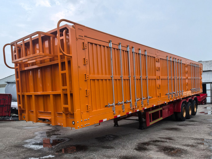 Flip dump semi-trailer